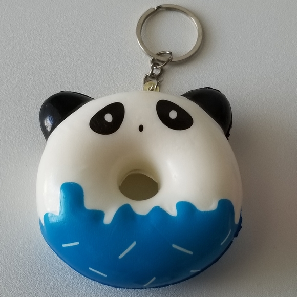 KAWAII Character Kechain Donuts Slow Rising Stress Relief Squishy Keychain - Picture 6 of 14
